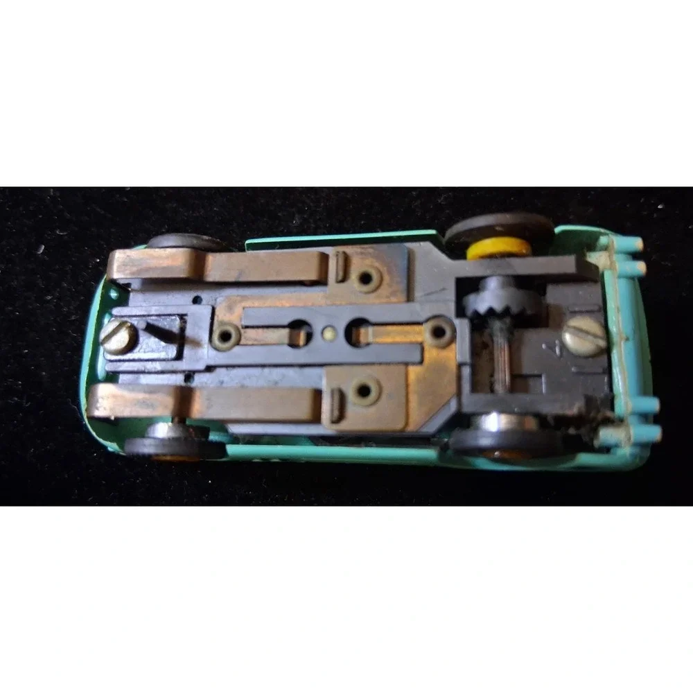 Vintage Aurora Thunderjet 500 Ferrari 250 Slot Car in aqua